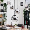 Gastor Suspension, Boule lumineuse Chrome, Fumé, 3 lumières