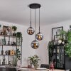 Gastor Suspension, Boule lumineuse Chrome, Fumé, 3 lumières