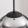 Gastor Suspension, Boule lumineuse Chrome, Fumé, 3 lumières