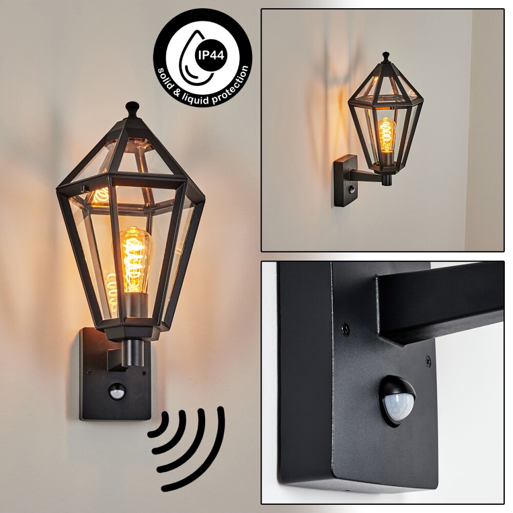 Falfosa Lampe murale d´extérieur Noir, 1 lumière, Détecteur de mouvement main product photo
