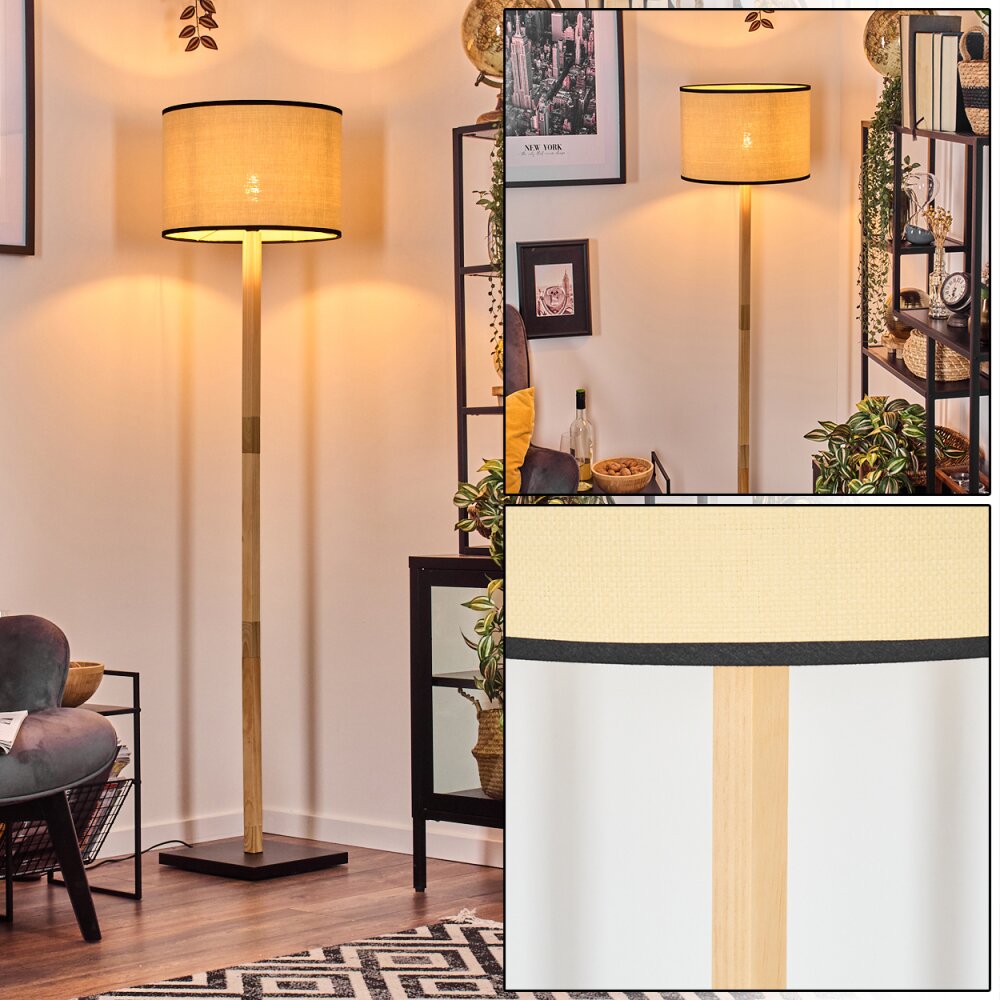 Chellas Lampadaire Écru, Noir, 1 lumière main product photo