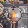 Koyoto Suspension, Boule lumineuse Chrome, Fumé, 4 lumières