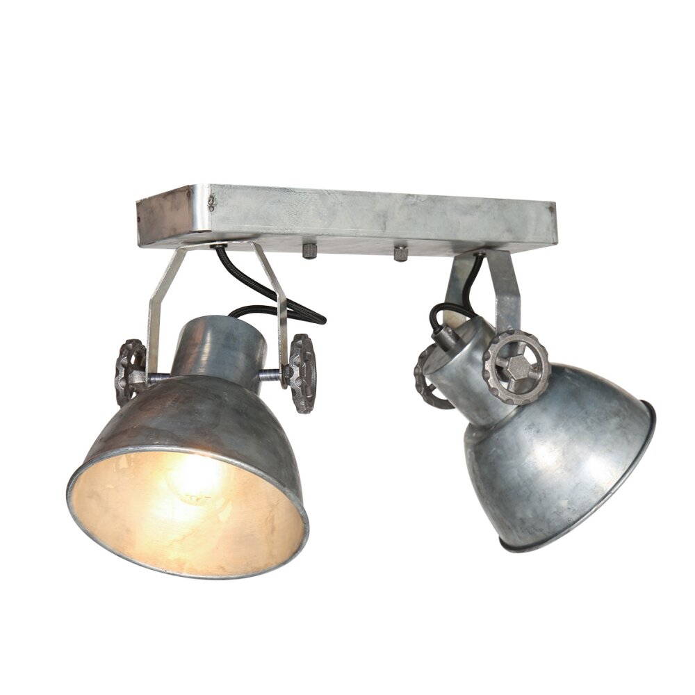 Gearmetal Plafonnier, Spot de plafond Luminaires Steinhauer Argent Oxydé, 2 lumières main product photo