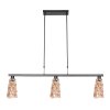 Vidrio Suspension Luminaires Steinhauer Noir, 3 lumières
