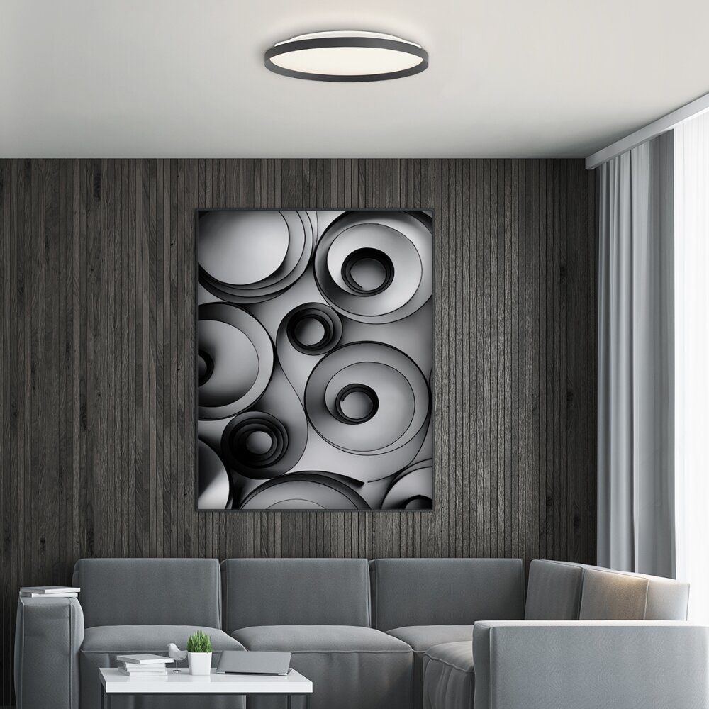 Flady Plafonnier Luminaires Steinhauer LED Noir, 2 lumières main product photo