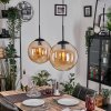 Gastor Suspension, Boule lumineuse Noir, 2 lumières