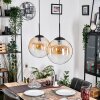 Gastor Suspension, Boule lumineuse Noir, 2 lumières