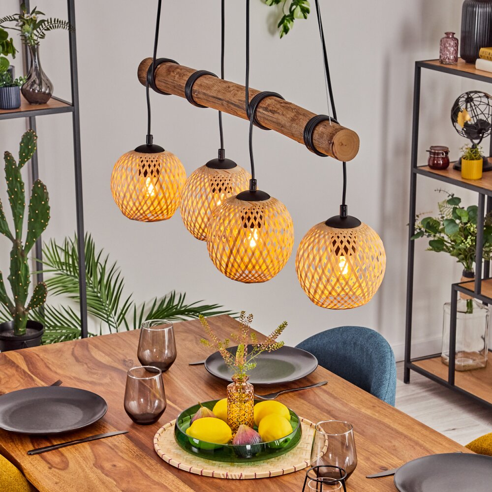 Basto Suspension, Boule lumineuse, Suspension Écru, Noir, 4 lumières main product photo