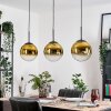 Gastor Suspension, Boule lumineuse, Suspension Or, Clair, 3 lumières