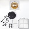 Koyoto Suspension, Boule lumineuse, Suspension 35 cm Or, Clair, 4 lumières