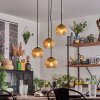 Koyoto Suspension, Boule lumineuse, Suspension 35 cm Or, Clair, 4 lumières