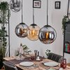 Gastor Suspension, Boule lumineuse, Suspension Ambre, Fumé, 3 lumières
