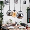 Gastor Suspension, Boule lumineuse, Suspension Ambre, Fumé, 3 lumières