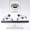 Gastor Suspension, Boule lumineuse, Suspension Clair, Fumé, 4 lumières
