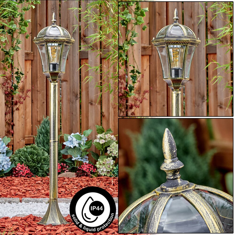 Lavajo Luminaire extérieur, Eclairage de chemin Or, Noir, 1 lumière main product photo
