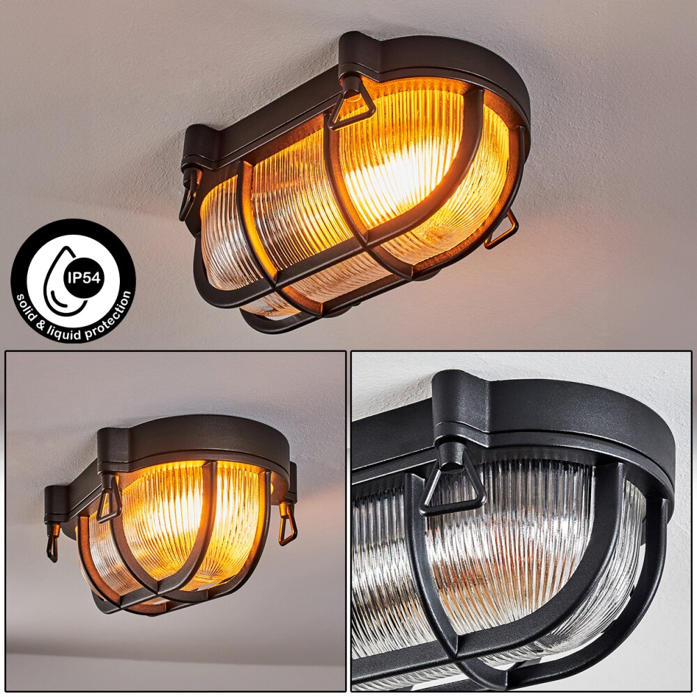 Godel Plafonnier extérieur, Plafonnier Noir, 1 lumière main product photo