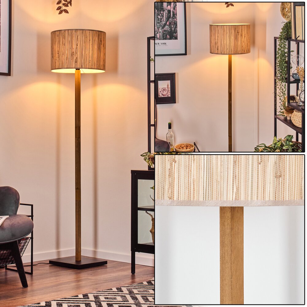 Bongal Lampadaire Écru, Noir, 1 lumière main product photo