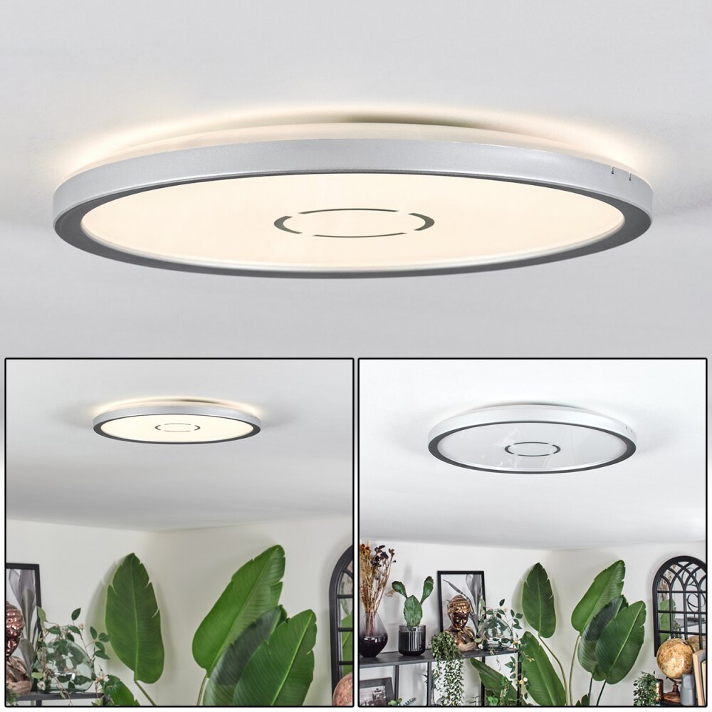 Simonstorp Plafonnier, Panel LED Argenté, Blanc, 1 lumière main product photo