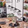 Koyoto Suspension, Boule lumineuse, Suspension Clair, Fumé, 4 lumières