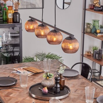 Koyoto Suspension, Boule lumineuse, Suspension Cuivré, 4 lumières