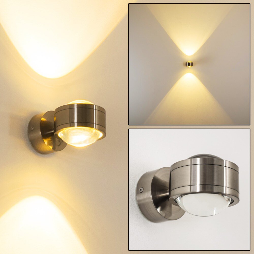 Applique murale INDORE LED Nickel mat, 2 lumières main product photo
