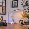 Tykby Lampe de bureau, Lampe à poser, Liseuse LED Argenté, Blanc, 1 lumière