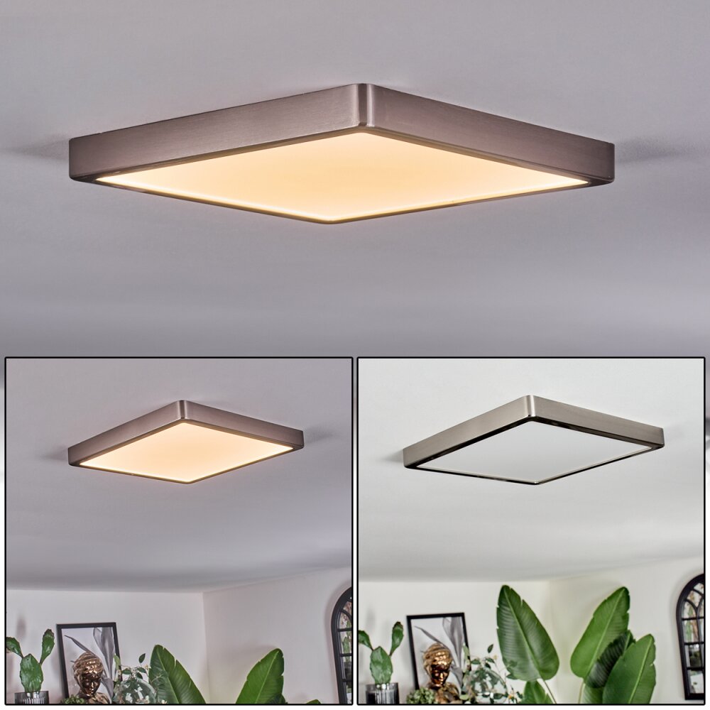 Finsrud Plafonnier, Panel LED Argenté, 1 lumière main product photo