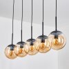 Gastor Suspension, Boule lumineuse, Suspension Ambre, 5 lumières