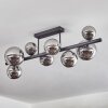 Chehalis Plafonnier, Boule lumineuse Chrome, Fumé, 8 lumières