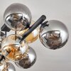 Gastor Plafonnier, Boule lumineuse Ambre, Fumé, 10 lumières