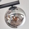 Gastor Plafonnier, Boule lumineuse Ambre, Fumé, 10 lumières