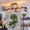 Gastor Plafonnier, Boule lumineuse Ambre, Clair, Fumé, 10 lumières