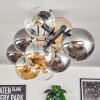 Gastor Plafonnier, Boule lumineuse Ambre, Clair, Fumé, 10 lumières