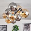 Gastor Plafonnier, Boule lumineuse Ambre, Fumé, 10 lumières
