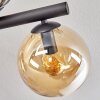 Gastor Plafonnier, Boule lumineuse Ambre, Fumé, 10 lumières