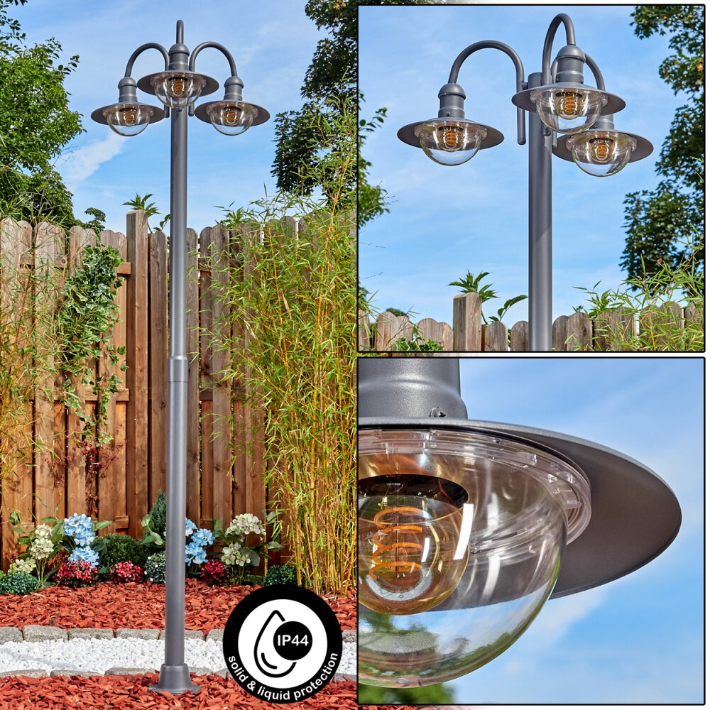Elima Luminaire extérieur, Réverbère, Eclairage de chemin Anthracite, 3 lumières main product photo