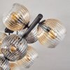 Gastor Plafonnier, Boule lumineuse Ambre, Clair, Fumé, 10 lumières