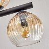 Gastor Plafonnier, Boule lumineuse Ambre, Clair, Fumé, 10 lumières