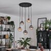 Gastor Suspension, Boule lumineuse, Suspension Ambre, Clair, Fumé, 5 lumières
