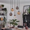 Gastor Suspension, Boule lumineuse, Suspension Ambre, Clair, Fumé, 5 lumières