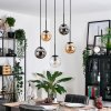 Gastor Suspension, Boule lumineuse, Suspension Ambre, Clair, Fumé, 5 lumières
