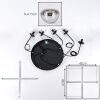 Gastor Suspension, Boule lumineuse, Suspension Chrome, Clair, Fumé, 5 lumières
