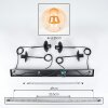 Gastor Suspension, Boule lumineuse, Suspension Ambre, 4 lumières
