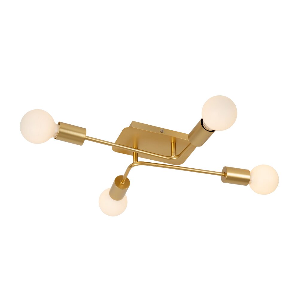 LESTER Plafonnier Luminaires Lucide Or, 4 lumières main product photo