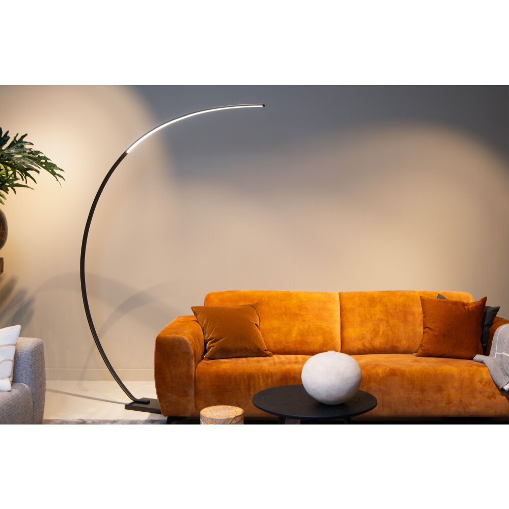 CURVE Lampadaire Luminaires Lucide LED Noir, 1 lumière main product photo
