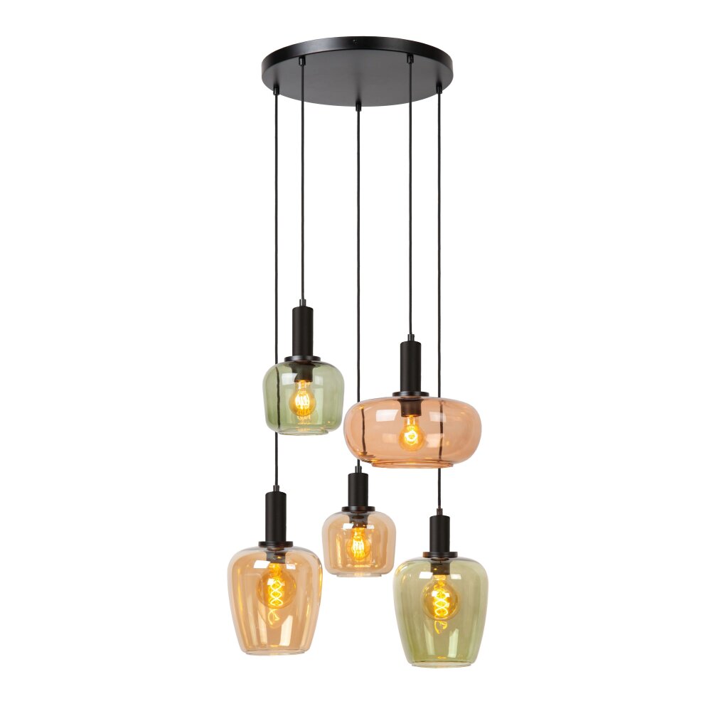 ILONA Suspension Luminaires Lucide Noir, 5 lumières main product photo