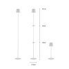 EURIA Lampadaire Luminaires Leuchten Direkt LED Blanc, 1 lumière