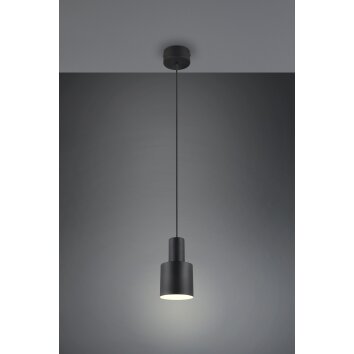Agudo Suspension Luminaires Trio Noir, 1 lumière