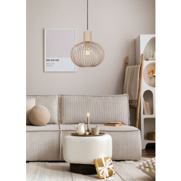 GILA Suspension Luminaires Trio Beige, 1 lumière
