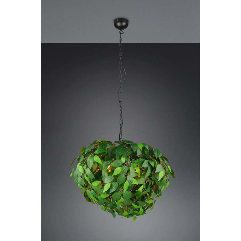 Leavy Suspension Luminaires Reality Noir, 4 lumières main product photo